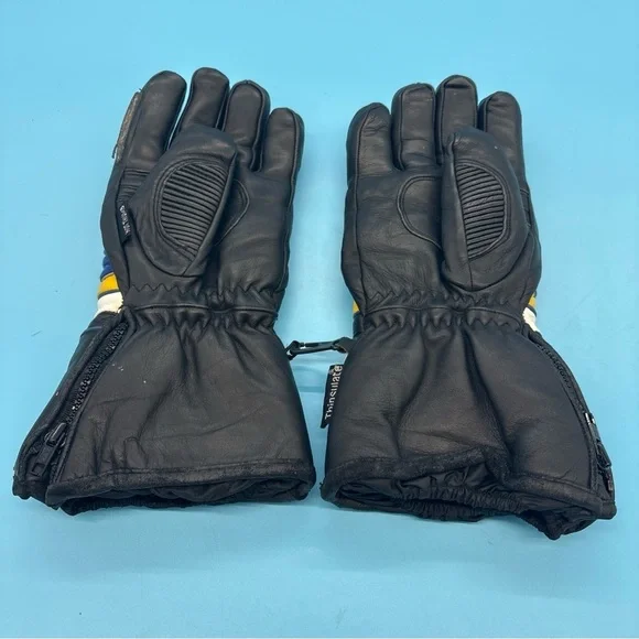 Choko Design Racing Gloves Leather Thinsulate Ski Snowmobile Checkered Small - Picture 2 of 8